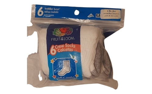 Calcetas Para Niños Bebés 18 A 36 Meses Fruit Of The Loom