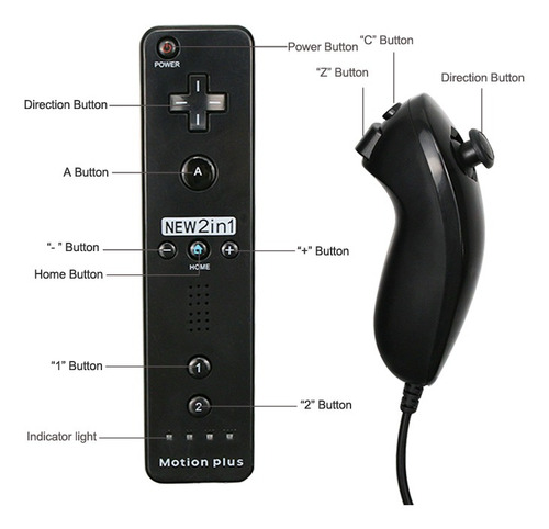 Mando A Distancia Inalámbrico Integrado Motion Plus Para Wii