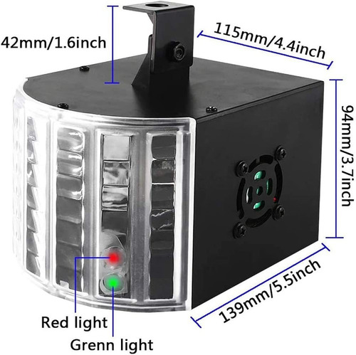 Luces De Fiesta Con Proyector Láser Dj Con Control Remoto