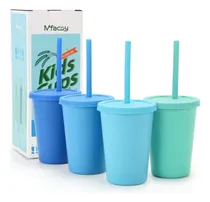 Comprar Tazas De Paja De Trigo De 4 Paquetes Con Tapa Y Pajitas, 10 
