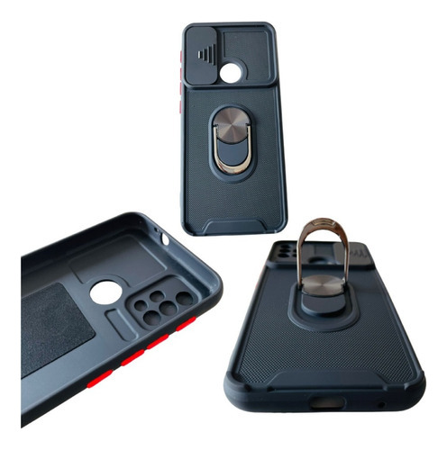 Carcasa Motorola G10 G20 G30 Anti Golpes Anillo Colores