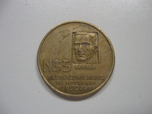 Moneda Uruguay 5 Nuevo Peso 1975 