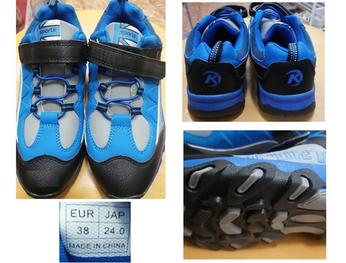 Zapatos Niños Azul Talla 34 Sportk Chino Super Resistente