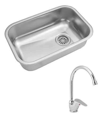 Pileta De Cocina Bacha Johnson Zz52/18 Acero Inox +grifería