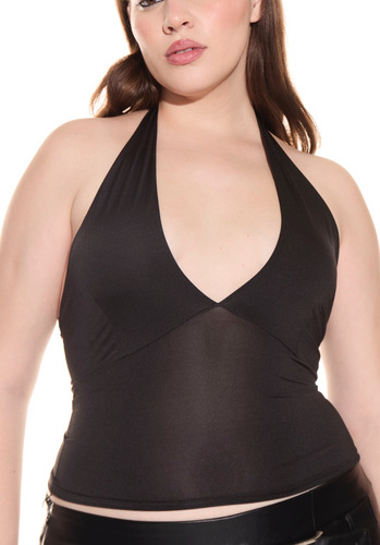 Remera Top Escote Halter Para Atar Al Cuello Mujer