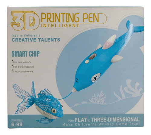 Lapiz Boligrafo Impresora 3d Estilo Delfin +3 Filamentos
