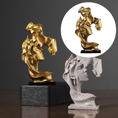 2 Uds Estatua De Besos Figuritas Coleccionables