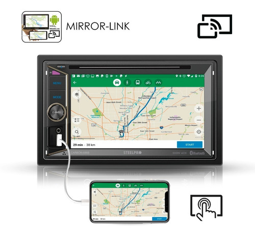Imagen 4 de 8 de Autoestéreo Pantalla Táctil 6.2 Bluetooth Dvd/cd Usb Seelpro