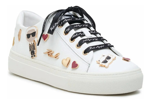 Tenis Mujer Karl Lagerfeld Cate Pins Sneaker Casuales Blanco