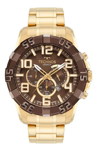 Relógio Technos Dourado Masculino Legacy Os20imt/1m