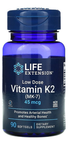 Vitamina K2 Mk7 45mcg 90 Caps - Life Extension