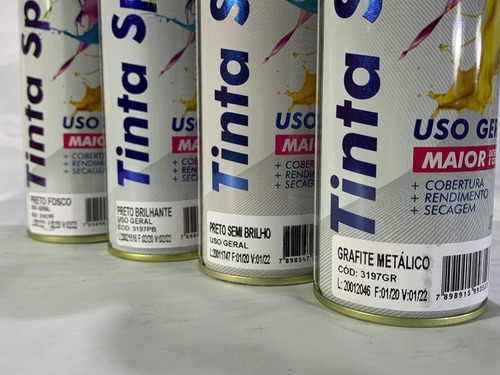 Pintura Aerosol Spray Esmalte Negro Semi Mate #1 400ml M24
