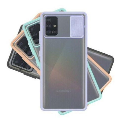 Protector Con Cubre Cámara Para Samsung A02s Varios Colores 