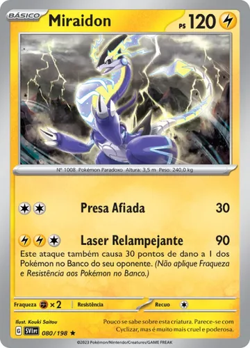 Carta Pokémon Miraidon E Koraidon Escarlate E Violeta