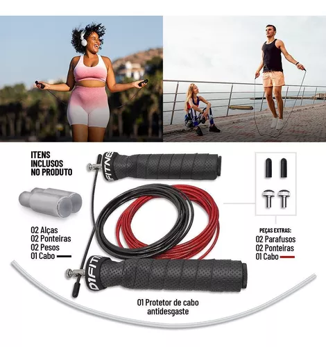 Corda De Pular Speed Rope Crossfit com rolamento Profissional cabo