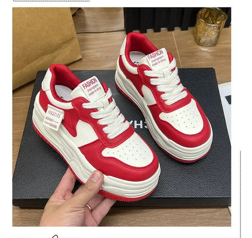 Zapatos De Tabla Casuales De Invierno Con Fondo Grueso Para Mujer
