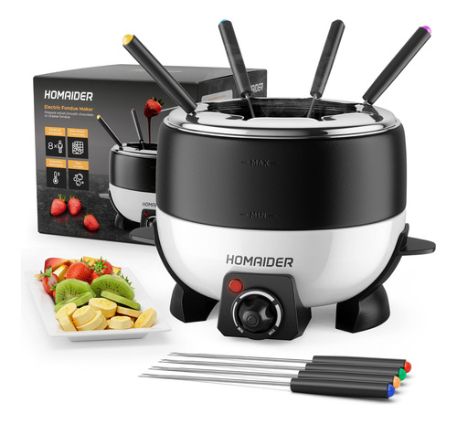 Homaider Olla Elctrica De Fondue Para Chocolate Y Queso, El