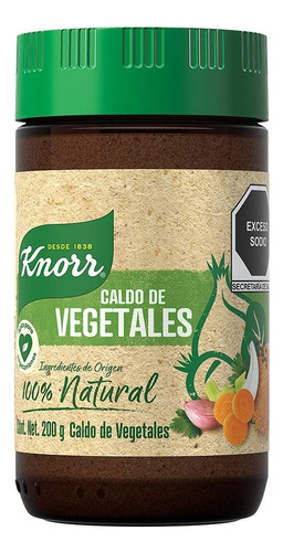2 Pza Caldo De Vegetales Knorr 100% Natural En Polvo 200 G