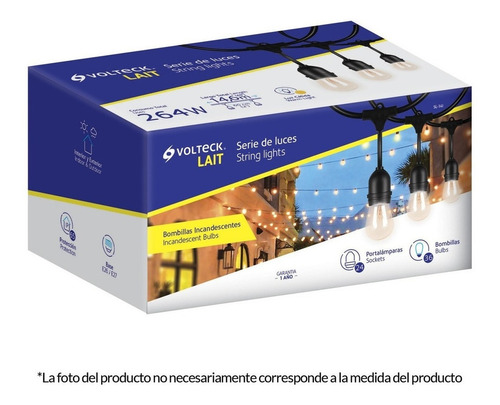 Imagen 2 de 5 de Serie 12 Luces Incandescentes Exterior 7.3 M 49994_