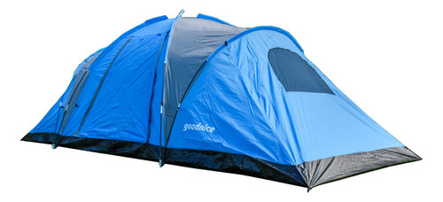 Carpa 8 Personas Camping 2 Dormitorios + Hall. Gravedad X Color Azul