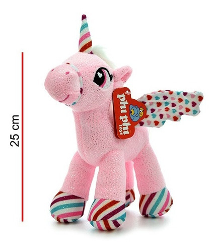 Imagen 2 de 5 de Peluche Unicornio Parado 25cm Original Phi Phi Toys