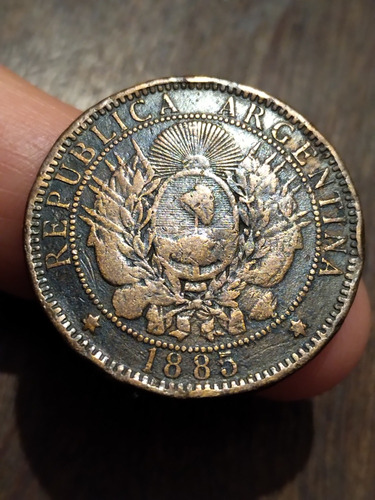 Moneda De Dos Centavos 1885