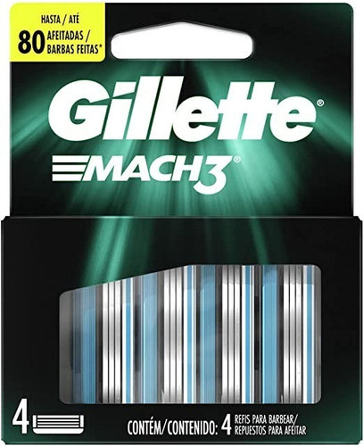 Carga Para Lamina De Barbear Gillette Mach3 Regular C/4u