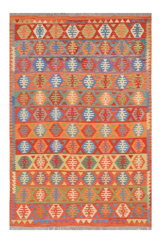 Alfombra Kilim, 100% Lana Teñida Afgana Vegetal 300cmx200cm