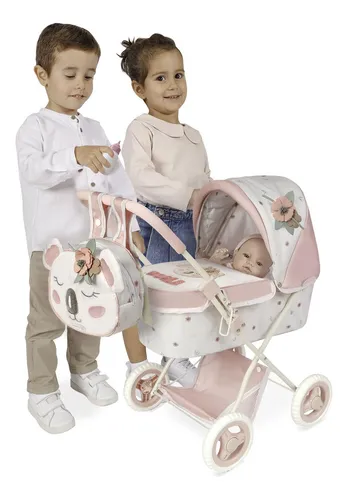 Coche Muñeca Bebe De Cuevas + Bolso Koala Plegable Juguete