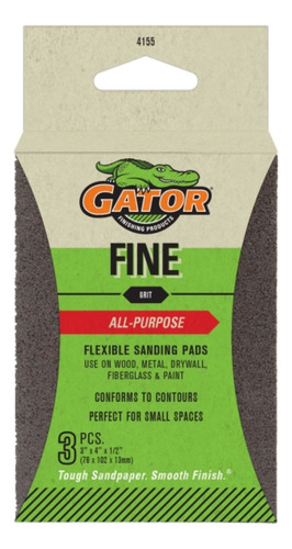 Esponja Abrasiva Flexible Grano Fino 3un Gator