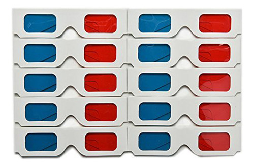 General Gafas De Cartón Anaglifo En 3d Rojo Y Cian Para