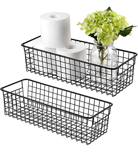 Sheechung Farmhouse Decor Metal Wire Storage Organizer Bin