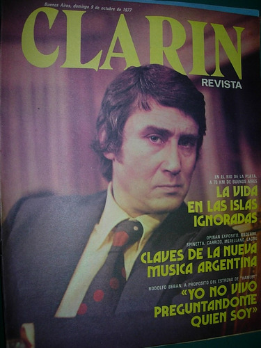 Revista Diario Clarin 9/10/77 Beban Mederos Spinetta Carrizo