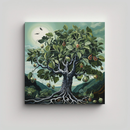 30x30cm Cuadro Abstracto De Alta Calidad Fig Tree Estilo Est