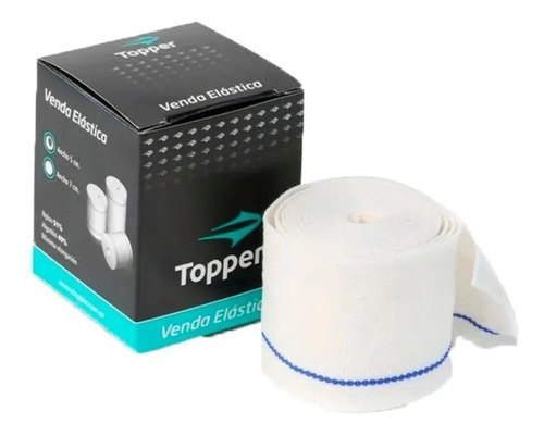 Topper Venda Elastica Training Unisex 5 Cm Blanco Ras