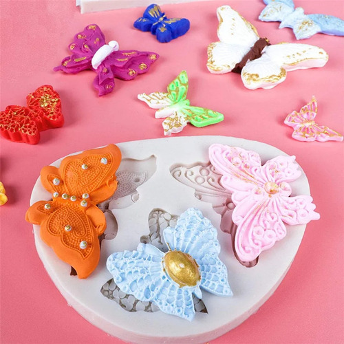 Molde Silicona Mariposas Porcelana Fría Fondant Pastelería Sin Eleccion