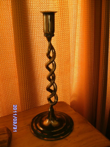 Candelabro De Bronce Antiguo (art 358)