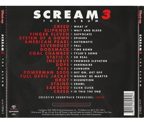Scream 3 The Album Soundtrack Cd Estándar (Usado)
