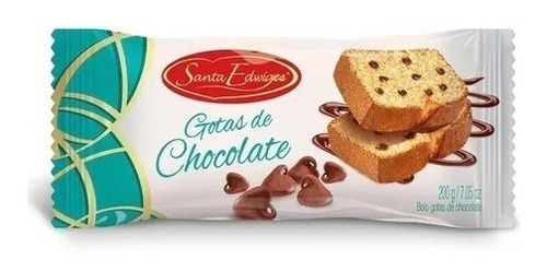 Bolo De Baunilha Com Gotas De Chocolate Santa Edwiges 200g