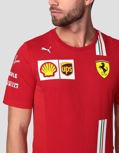 Imagen 4 de 7 de Playera Ferrari F1 Vettel/ Leclerc Autentica Línea 2020