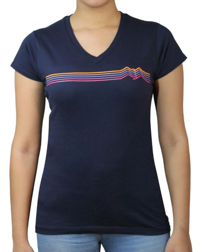 Playera Outdoor Kon Tiki Peñamiller Azul Mujer Plpemia00m