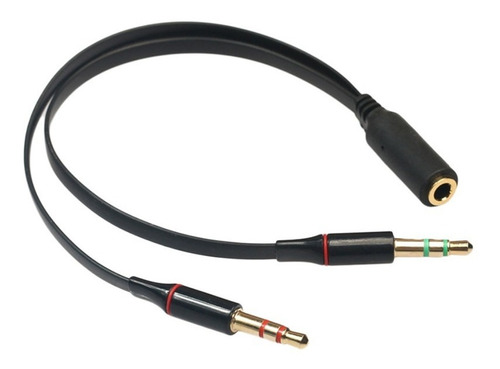 Imagen 1 de 4 de Cable Adaptador Divisor De Audio Microfono Y Auricular Trrs