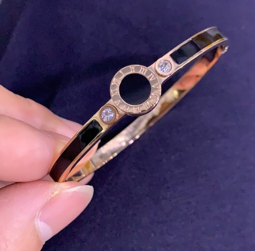 Imagen 3 de 5 de Pulsera Dama, Acero, Chapa De Oro Rosa Y Esmalte M3016