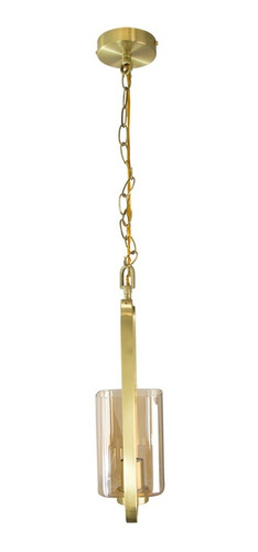 Lámpara Colgante Oro Mate E26 60w 1 Luz Estructura Dorado