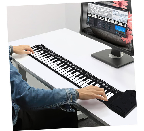Piano Electrónico Enrollable Portátil 49 Teclas Para Niños