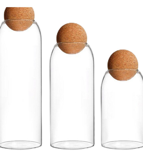 3 Tarros Decorativos Para Botellas De Almacenamiento Con