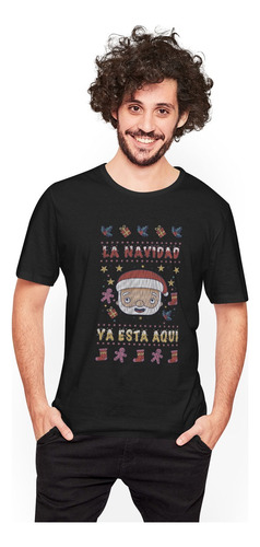 Playera Navidad Esta Aqui Santa Ungly Hombre Y Mujer