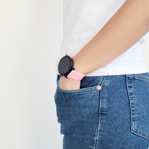 Correa 22mm Deportiva Lisa Ligera Para Suunto 9 Peak Rosa 2.2 Cm