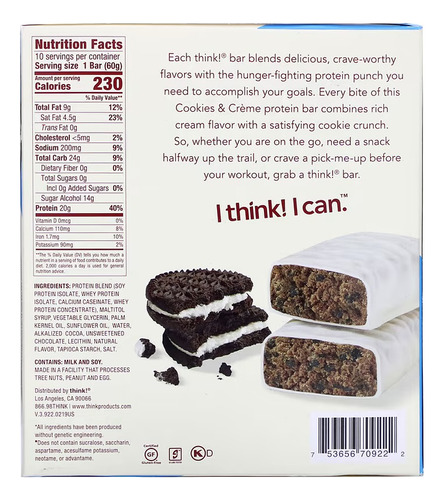 Think Protein Bar Cookie & Cream 60g