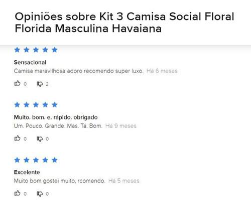 Imagem 2 de 9 de Kit 3 Camisa Social Floral Florida Masculina Havaiana